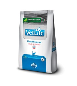 Ração Vet Life Natural Gatos Adultos Hypoallergenic Porco e Batata